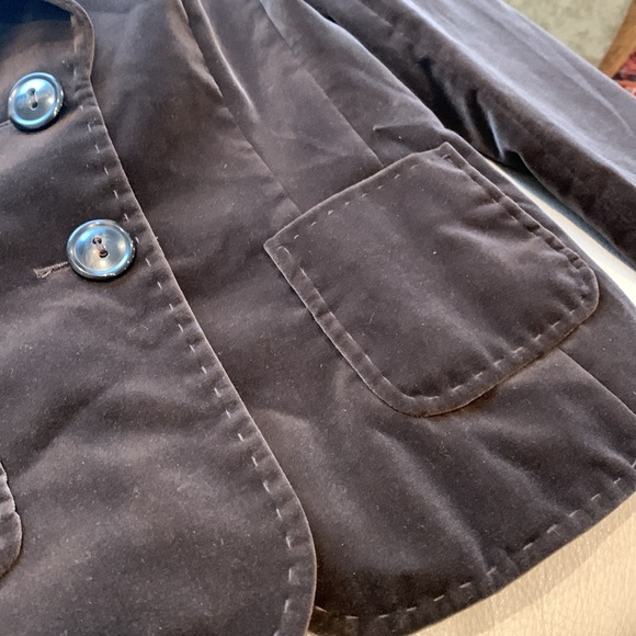 COPY - ESCADA BLAZER dark brown velours size 4 - Picture 11 of 13